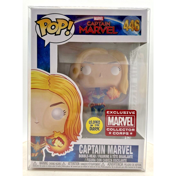 Funko Pop! Marvel Captain Marvel in Protective Case #446 F24 - Picture 1 of 6